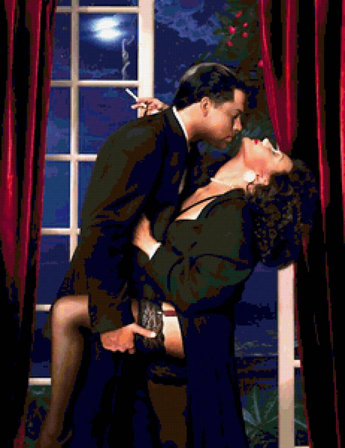 Тацующая Пара - парень, страсть, танец, картина, девушка, танго - предпросмотр