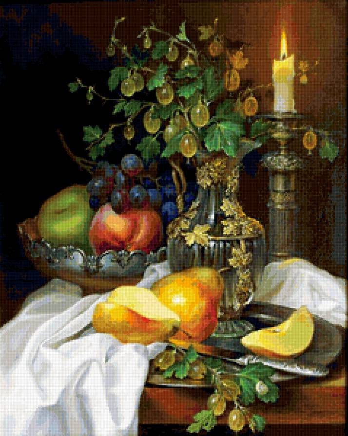 Натюрморт с крыжовником. Власов. Д. - фрукты, крыжовник, натюрморт - предпросмотр