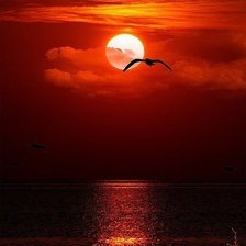 Схема вышивки «закат»