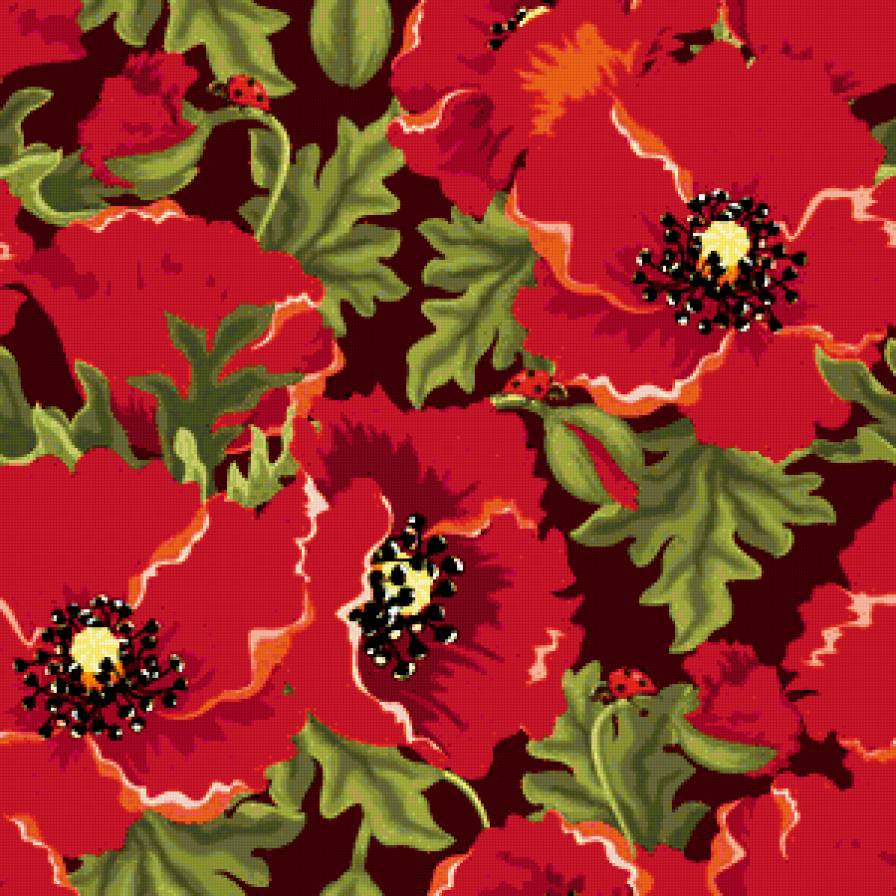 подушка - цветы, подушка, узор - предпросмотр