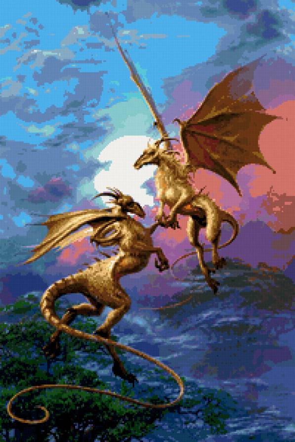 драконы - фентези, дракон - предпросмотр