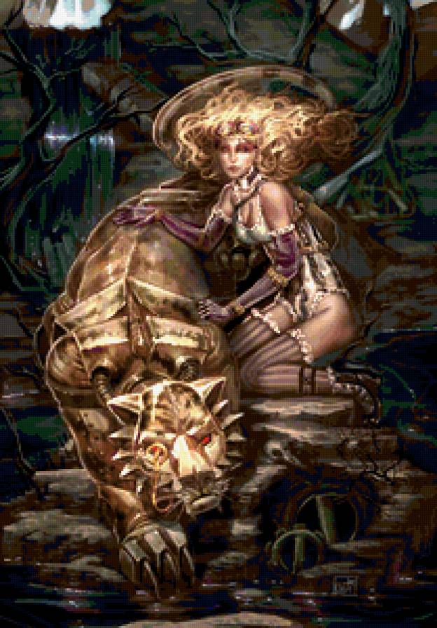 девушка и тигр - фэнтази - предпросмотр