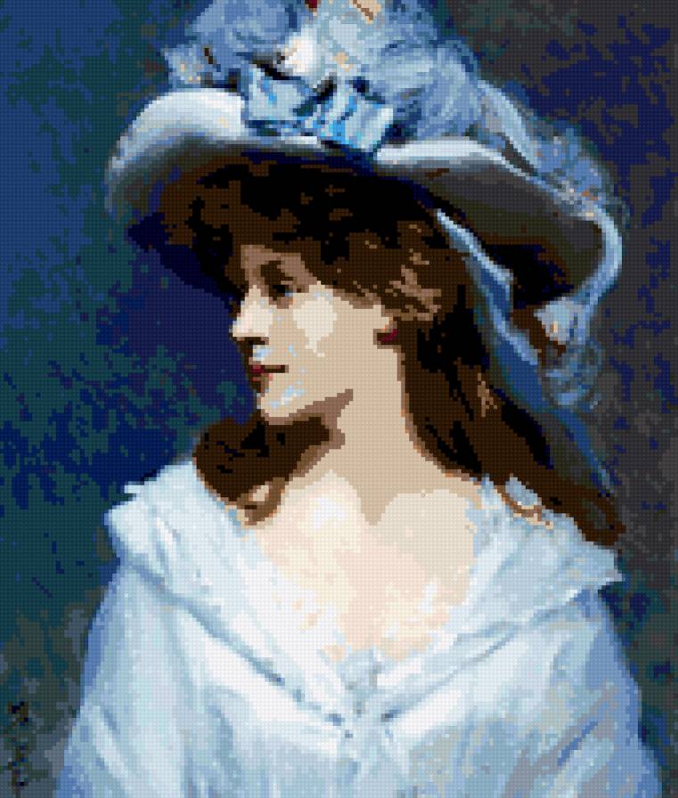 прекрасная незнакомка - девушка шляпа нежность - предпросмотр