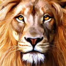 Схема вышивки «ЛЕВ»