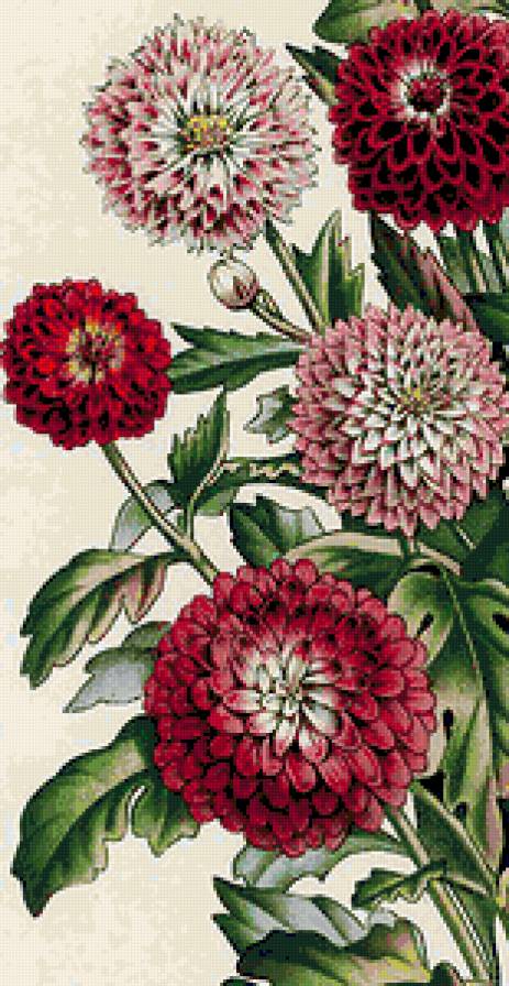 панно "Хризантемы" - панно, цветы, флора, винтаж, хризантемы, хризантема - предпросмотр