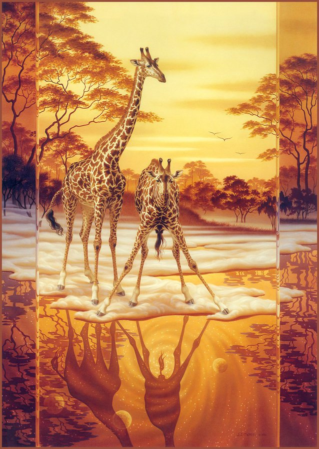 Жираф - животные - оригинал