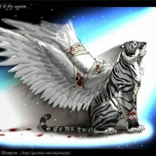 Схема вышивки «ангел тигрица»