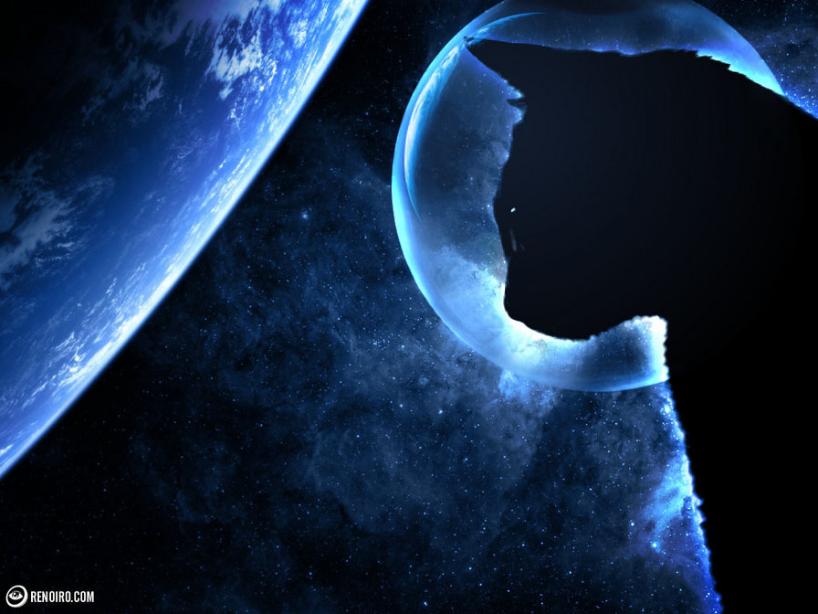 Лунный кот - кот, ночь, фентези, луна - оригинал