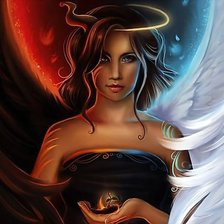 девушка ангел-демон