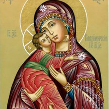 Схема вышивки «Божья мать Владимирская»