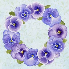 Схема вышивки «анютины глазки»