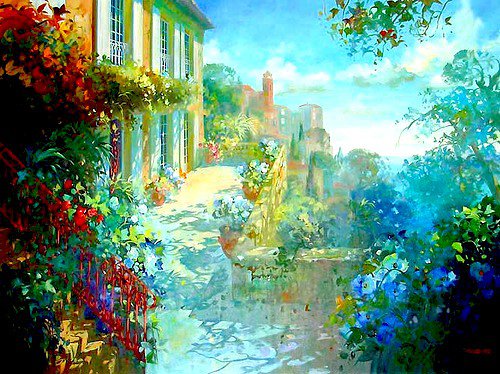 летний день - лоран парселье, лето - оригинал