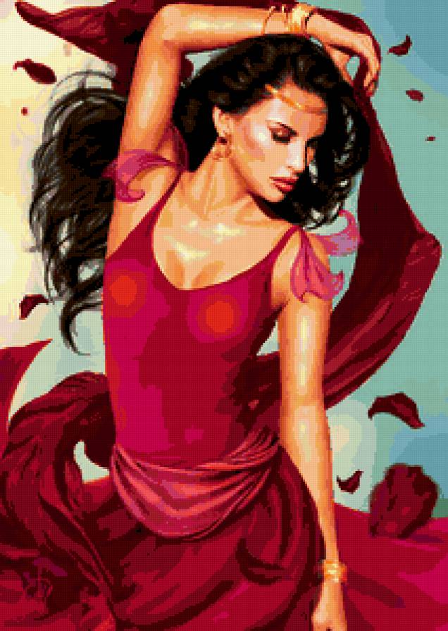 женщина - девушка, портрет, образ, страсть - предпросмотр