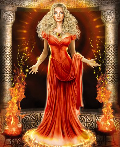 девушка - фентези, пламя, колдовство, образ, женщина, огонь - оригинал