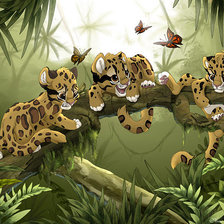 Схема вышивки «Маленькие леопарды»