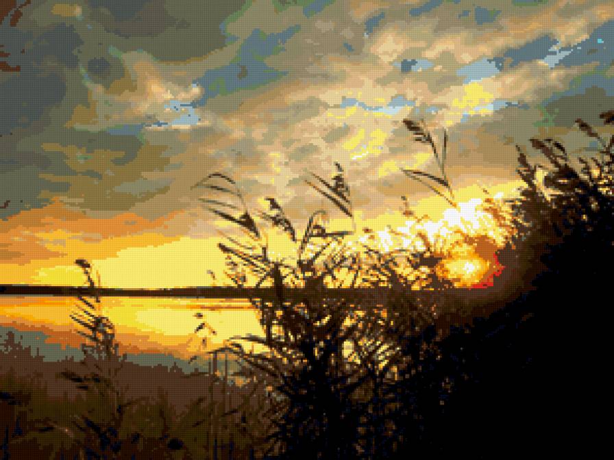 закат - пейзаж, закат - предпросмотр