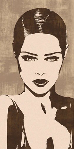 Девушка. - рэтро, рисунок, девушки - оригинал