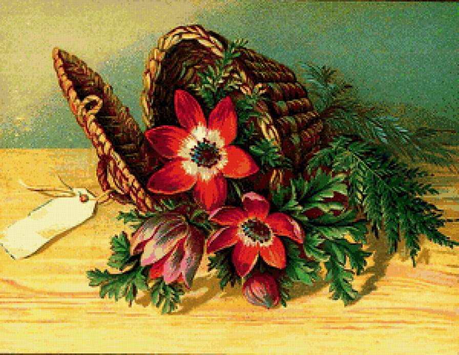цветы в корзине - предпросмотр