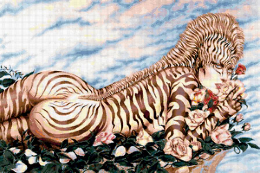 женщина-зебра - женщина - предпросмотр