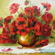 Схема вышивки «маки»