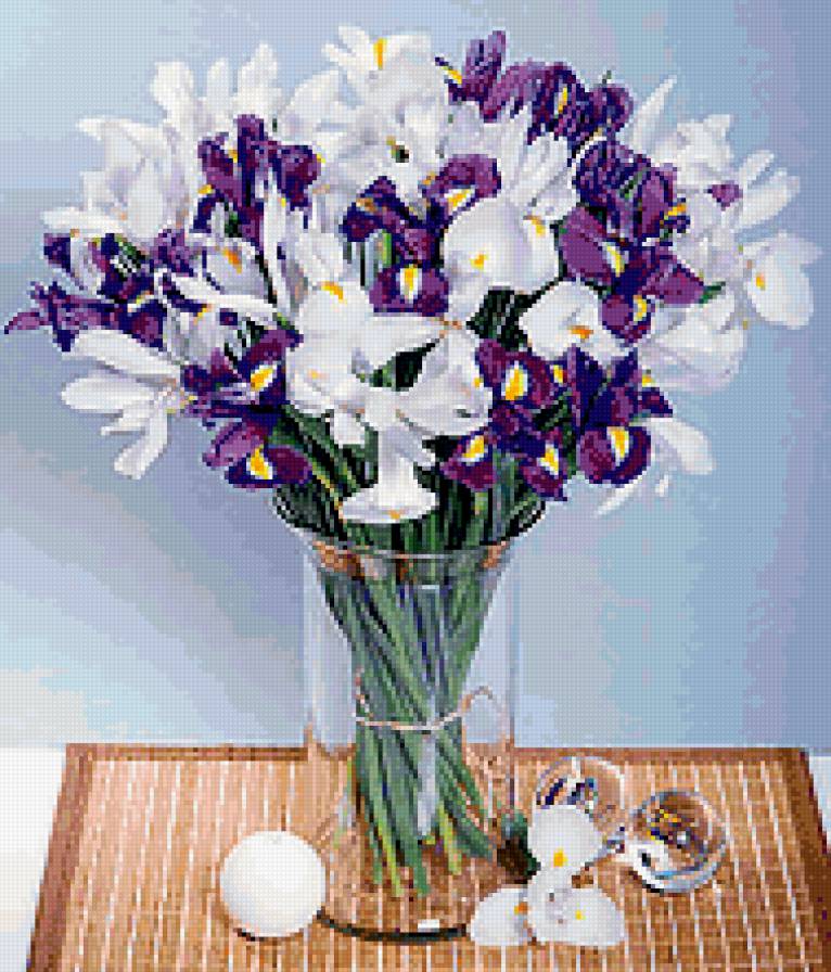 ирисы - букет, ирис - предпросмотр