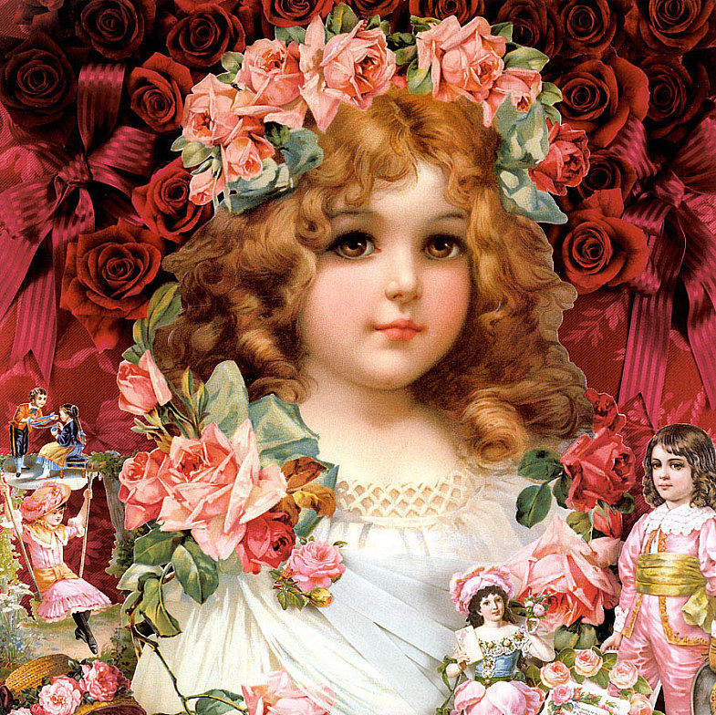 старинная открытка - красота - оригинал