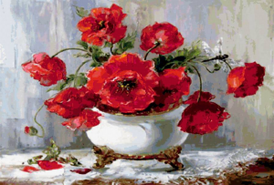 Серия "Букет" - цветы, букет, маки - предпросмотр