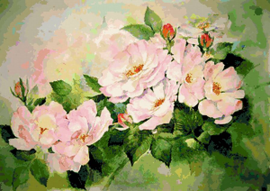 Серия "Букет" - цветы, букет, шиповник - предпросмотр