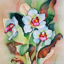 Оригинал схемы вышивки «орхидеи» (№281900)