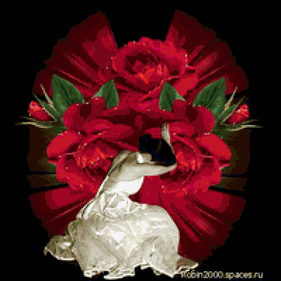 девушка и розы - девушка, люди, розы, цветы - предпросмотр