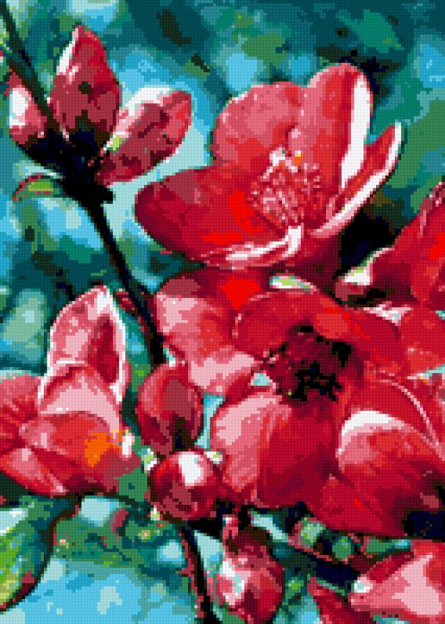 акварель - цветы - предпросмотр