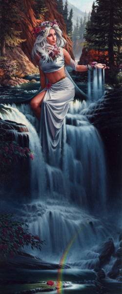 женщина водопад - фэнтази - оригинал