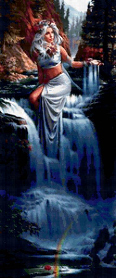 женщина водопад - фэнтази - предпросмотр