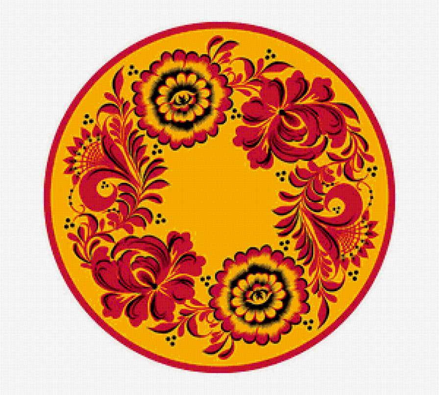 салфетка - салфетка, хохлома, цветы, подушка, узор - предпросмотр