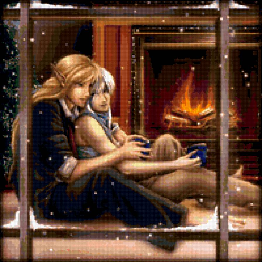 вечер у камина - предпросмотр