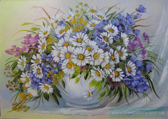 Полевые цветы - натюрморт, цветы - оригинал