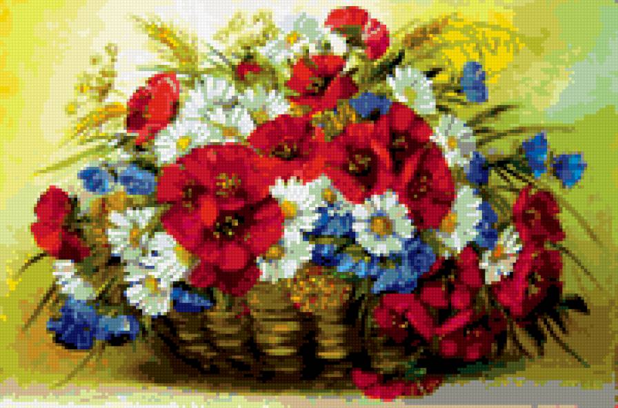 Полевой букет - натюрморт, цветы - предпросмотр