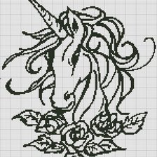 Схема вышивки «Единорог»