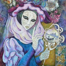 Схема вышивки «маска»