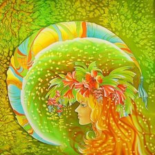 Схема вышивки «девушка»