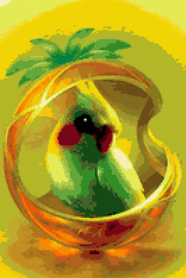 серия "птицы" - птицы, попугай - предпросмотр