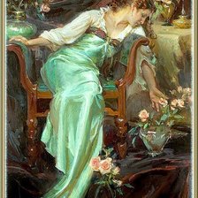 Схема вышивки «девушка»