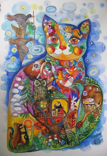 кот в сказке - леопарды, сказка, коты - оригинал