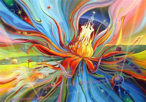 №283396 - абстракция, панно, рыбка, цветок, звезда - оригинал