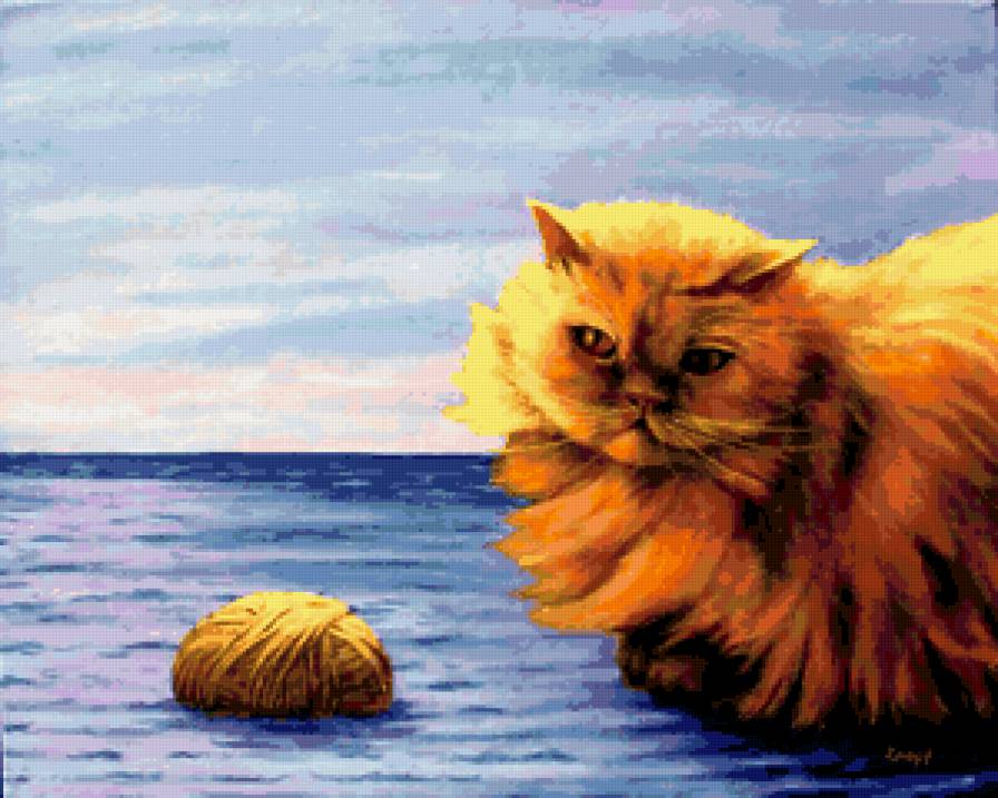 №283407 - вода, фэнтези, кошки, животные - предпросмотр