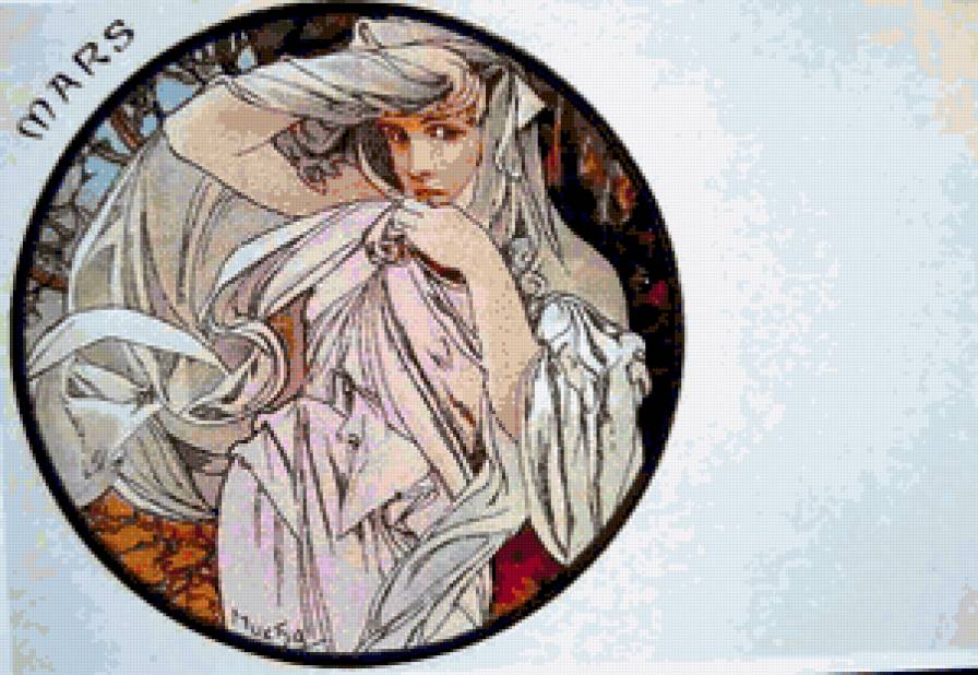 Альфонс Муха.Март. - календари., времена года - предпросмотр