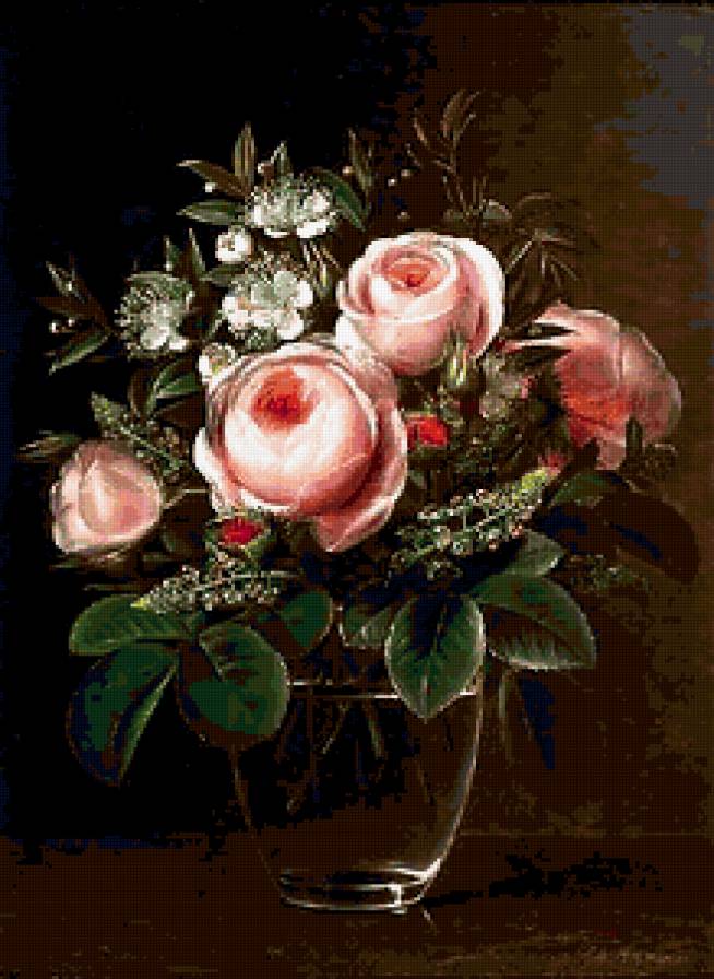 пионы - ваза, пионы - предпросмотр