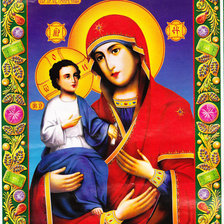 Схема вышивки «троеручица»