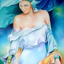 Схема вышивки «девушка»