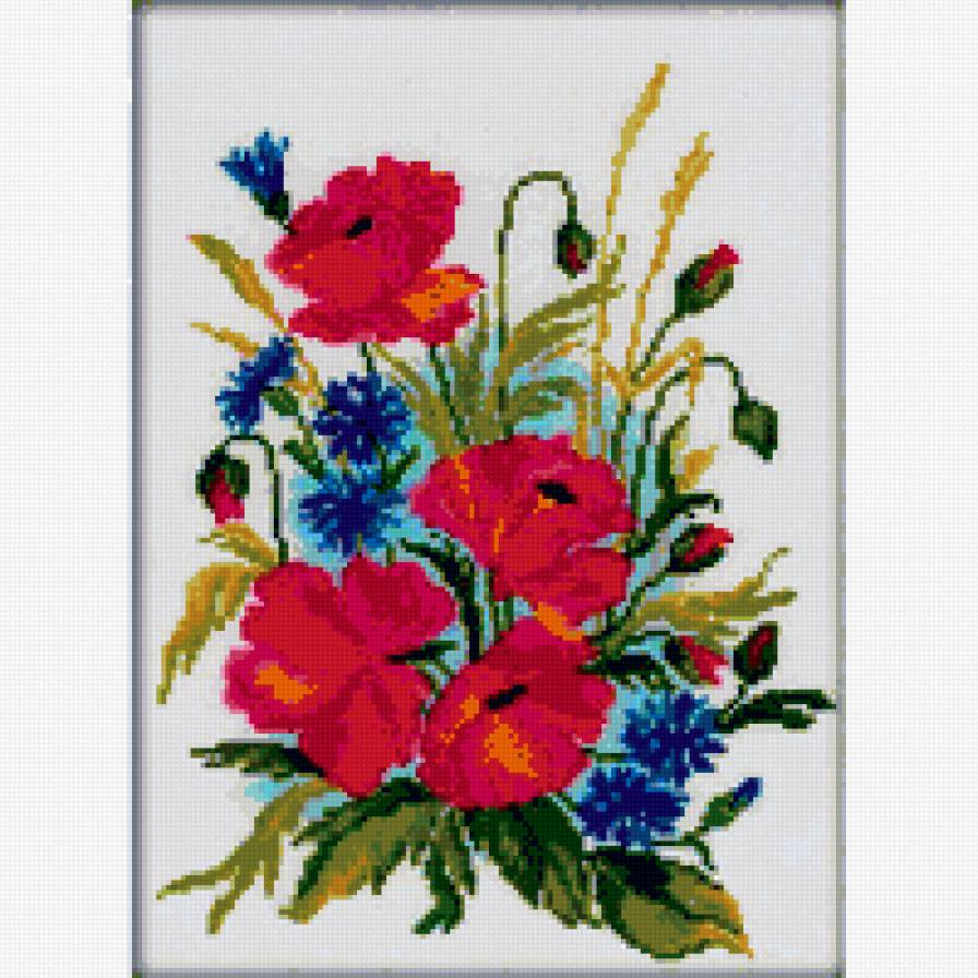 Маки и васильки - маки, васильки - предпросмотр